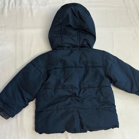 GAP Blue Puffer Jacket with Quilted Design and Hood - Picture 5 of 5